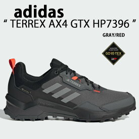 adidas アディダス トレッキングシューズ TERREX AX4 GORE-TEX HP7396 テレックス ゴアテックス GRAY RED ハイキングシューズ トレッキングシューズ GTX メッシュアッパー グレー レッド ラバーアウトソール【中古】未使用品