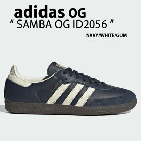 adidas originals アディダス スニーカー SAMBA OG ID2056 サンバ オリジナル NAVY WHITE GUM シューズ レザーアッパー 本革 ネイビー ホワイト ガム ガムラバーソール メンズ レディース【中古】未使用品