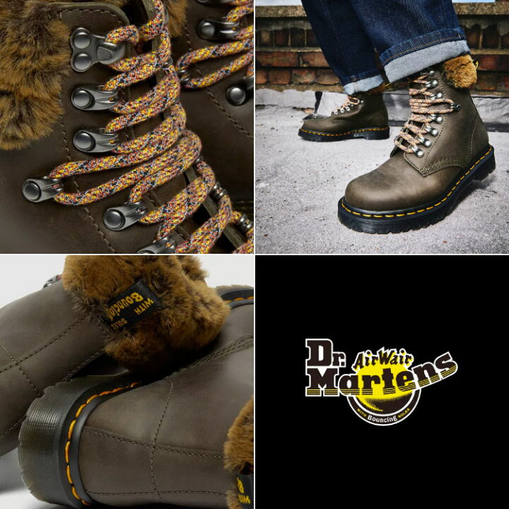 楽天市場】Dr.Martens ドクターマーチン 8ホールブーツ レザー ボア 