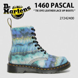 Dr.Martens ドクターマーチン 8ホールブーツ パスカル タイダイ レザー 1460 PASCAL TIE DYE LEATHER LACE UP BOOTS BLUE 27242400 ブルー シューズ レディース 女性用【中古】未使用品