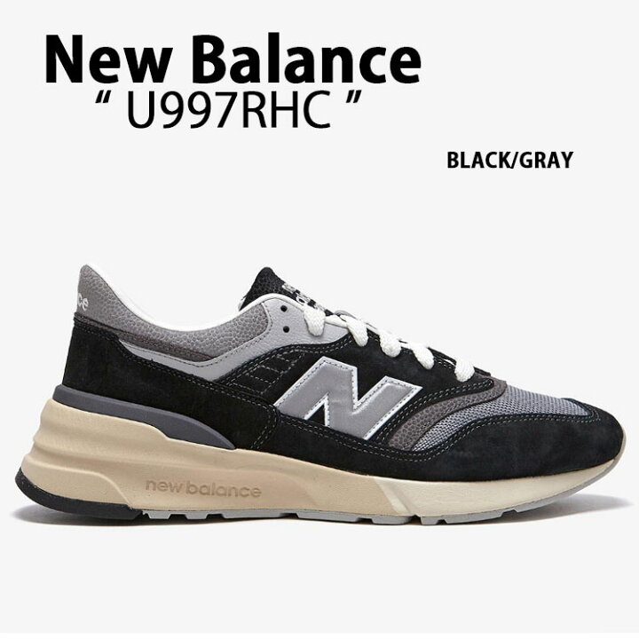 楽天市場】New Balance ニューバランス スニーカー U997RHC BLACK GRAY 