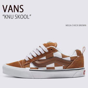 VANS �o���Y �X�j�[�J�[ KNU SKOOL MEGA CHECK BROWN VN000CRPBRO �j���[�X�N�[�� ���K�`�F�b�N�u���E�� �����Y ���f�B�[�X �j���p �����p
