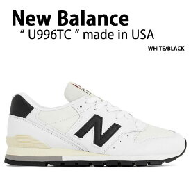 New Balance ニューバランス スニーカー U996TC WHITE BLACK MADE IN USA シューズ NEWBALANCE996 ホワイト ブラック レザー スウェード 本革 メンズ レディース【中古】未使用品