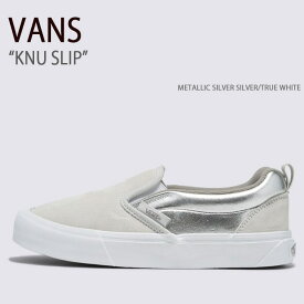 VANS バンズ スニーカー KNU SLIP METALLIC SILVER SILVER TRUE WHITE VN0009QDX1K ニュースリップ メタリックシルバーシルバー トゥルーホワイト レディース 女性用【中古】未使用品