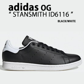 adidas originals アディダス スニーカー STANSMITH ID6116 シューズ BLACK WHITE スタンスミス レザー 本革 ブラック ホワイト メンズ【中古】未使用品