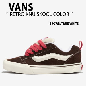 VANS oY Xj[J[ RETRO KNU SKOOL COLOR BROWN TRUE WHITE VN0009QCBF2 g j[XN[ J[ uE gD[zCg Y fB[X jp p