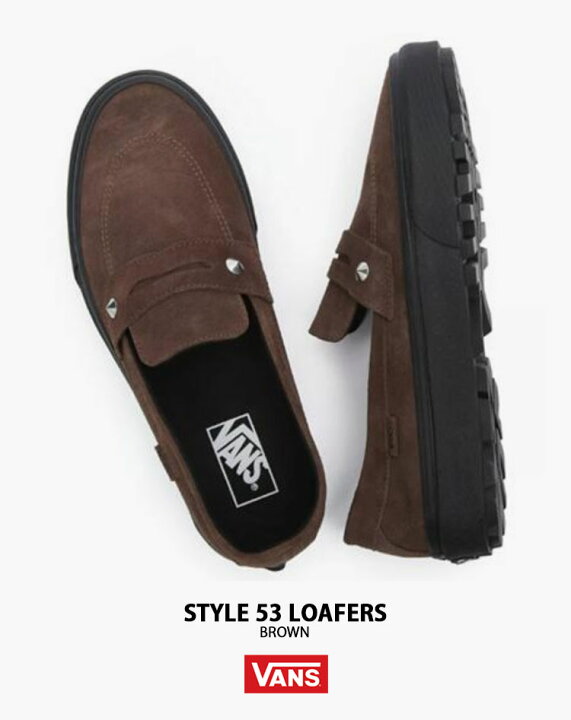 楽天市場】VANS バンズ ローファー STYLE 53 LOAFERS BROWN 