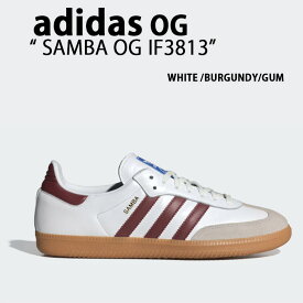 adidas originals アディダス スニーカー SAMBA OG IF3813 サンバ オリジナル WHITE BURGUNDY GUM シューズ Tトゥ スエード レザーアッパー 本革 ホワイト バーガンディー ゴムアウトソール テラス系 メンズ レディース【中古】未使用品