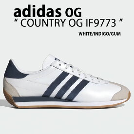 adidas originals アディダス スニーカー COUNTRY OG IF9773 カントリー オリジナル WHITE INDIGO GUM シューズ レザーアッパー 本革 ホワイト インディゴ ガム Tトゥ テラス系 メンズ レディース【中古】未使用品