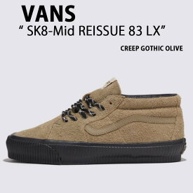 VANS バンズ スニーカー SK8-Mid REISSUE 83 LX CREEP GOTHIC OLIVE VN000CQQCUQ スケートミッド リーシュ 83 LX オリーブ メンズ レディース 男性用 女性用 【中古】未使用品