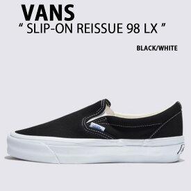 VANS バンズ スニーカー SLIP-ON REISSUE 98 LX BLACK WHITE VN000CSEBA2 スリッポン リイシュー ブラック　ホワイト メンズ レディース 男性用 女性用【中古】未使用品