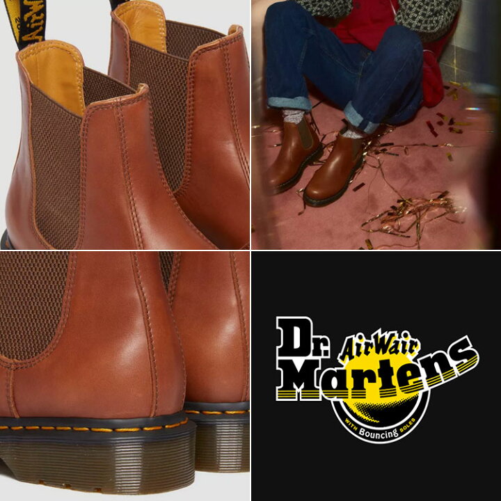 Men\'s Dr. Martens 2976 Pull-On Boots 31002225 Saddle Tan/Carrara 2976 Carrara Leather Chelsea Boots in Saddle Tan | Dr. Martens main image 4