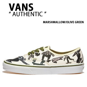 VANS �o���Y �X�j�[�J�[ AUTHENTIC MARSHMALLOW OLIVE GREEN VN0009PVDOR �I�[�Z���e�B�b�N �}�V���}�� �I���[�u�O���[�� �����Y ���f�B�[�X �j���p �����p