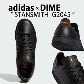 adidas original アディダス Dime ダイム スニーカー STANSMITH IG2045 BLACK BROWN スタンスミス シューズ ブラック ブラウン レザー 本革 コラボ カスタムアートワーク メンズ レディース【中古】未使用品
