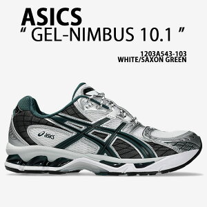 ASICS AVbNX Xj[J[ GEL-NIMBUS 10.1 WHITE SAXON GREEN 1203A543-103 V[Y Q joX bV jOV[Y zCg TN\ O[ Y fB[X