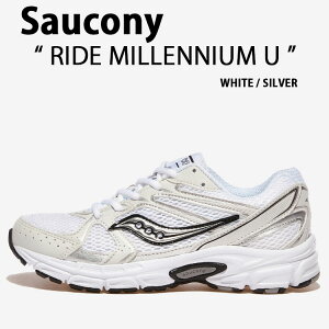 Saucony �T�b�J�j�[ �X�j�[�J�[ RIDE MILLENNIUM U S70812-5 WHITE SILVER �V���[�Y ���C�h �~���j�A�� �z���C�g �V���o�[ �����Y ���f�B�[�X �j���p �����p