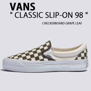 VANS oY Xj[J[ CLASSIC SLIP-ON 98 CHECKERBOARD GRAPE LEAF VN000D5AKCZ NVbN Xb| 98 `FbN{[h O[v[t Y fB[X jp p
