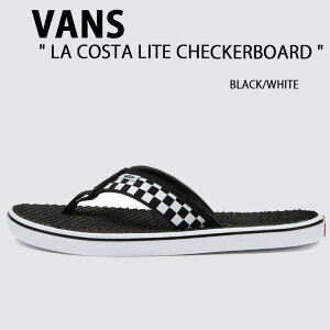 VANS �o���Y �T���_�� LA COSTA LITE CHECKERBOARD BLACK WHITE VN0A38CUAPK1 ���R�X�^ ���C�g �`�F�b�J�[�{�[�h �u���b�N �z���C�g ���@���Y �V���[�Y �����Y �j���p