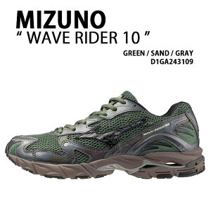 Mizuno ~Ym Xj[J[ WAVE RIDER 10 D1GA243109 V[Y EF[uC_[10 GREEN SAND GRAY jOV[Y O[ Th O[ Y fB[X