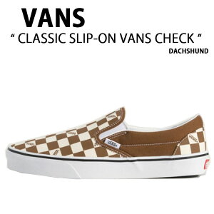 VANS �o���Y �X�j�[�J�[ CLASSIC SLIP-ON VANS CHECK DACHSHUND VN000DAH7UG �N���V�b�N �X���b�|�� �o���Y�`�F�b�N �j���p �����p