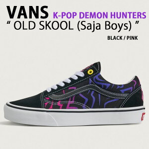 VANS �o���Y ���f�B�[�X �X�j�[�J�[ KPOP DEMON HUNTERS OLD SKOOL VN000E8WB9P �V���[�Y K�|�b�v �f�[�����n���^�[�Y �I�[���h�X�N�[�� �T�W���{�[�C�Y BLACK PINK �u���b�N �s���N �����p