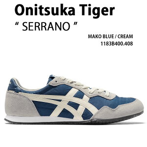 Onitsuka Tiger �I�j�c�J�^�C�K�[ �X�j�[�J�[ SERRANO 1183B400.408 BLUE CREAM �V���[�Y �Z���[�m �u���[ �N���[�� �����Y ���f�B�[�X