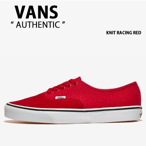 VANS �o���Y �X�j�[�J�[ AUTHENTIC KNIT RACING RED VN000Z75IZQ �I�[�Z���e�B�b�N �j�b�g ���[�V���O ���b�h �j���p �����p