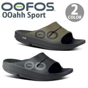 OOFOS �E�[�t�H�X �����Y ���J�o���[�T���_�� OOAHH SPORT �E�[�A�[�X�|�[�c �G���K���g�X�|�[�c �R���t�H�[�g�T���_�� BLACK GREEN �N�b�V�����T���_�� �Ռ��z�� ���Ȃ� �j���p