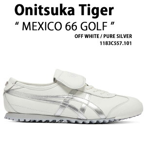 Onitsuka Tiger �I�j�c�J�^�C�K�[ �S���t�X�j�[�J�[ MEXICO 66 GOLF �V���[�Y ���L�V�R66 �S���t �X�p�C�N���X WHITE SILVER �����Y ���f�B�[�X 1183C557.101