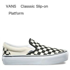 VANS ヴァンズ スニーカー バンズ 厚底 チェッカーボード CHECKERBOARD プラットフォーム PLATFORM スリッポン SLIP-ON ブラック BLACK VN00018EBWW