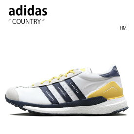 adidas アディダス スニーカー COUNTRY カントリー HM ヒューマン メイド S42972 ホワイト イエロー ネイビーメンズ 男性用 【中古】未使用品