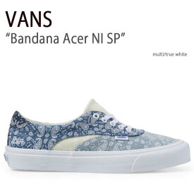 VANS バンズ スニーカー Bandana Acer NI SP MULTI TRUE WHITE バンダナエイサー ニー エスピー マルチ トゥルーホワイト ヴァンズ シューズ メンズ レディース 男女兼用 男性用 女性用 VN0A4UWYASN1【中古】未使用品