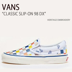 VANS �o���Y �X�j�[�J�[ CLASSIC SLIP-ON 98 DX HERITAGE EMBROIDERY �N���b�V�b�N�X���b�|��98�f���b�N�X �w���e�[�W�G���u���C�_���[ ���@���Y �V���[�Y �����Y ���f�B�[�X �j�����p VN0A5KX8AVZ