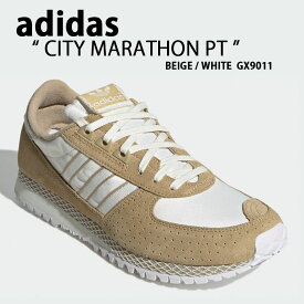 adidas アディダス スニーカー CITY MARATHON PT シティ マラソン BEIGE WHITE GX9011 ベージュ ホワイト マラソンシューズ ランニングシューズ クラシック レザー 本革 Mens Womens【中古】未使用品