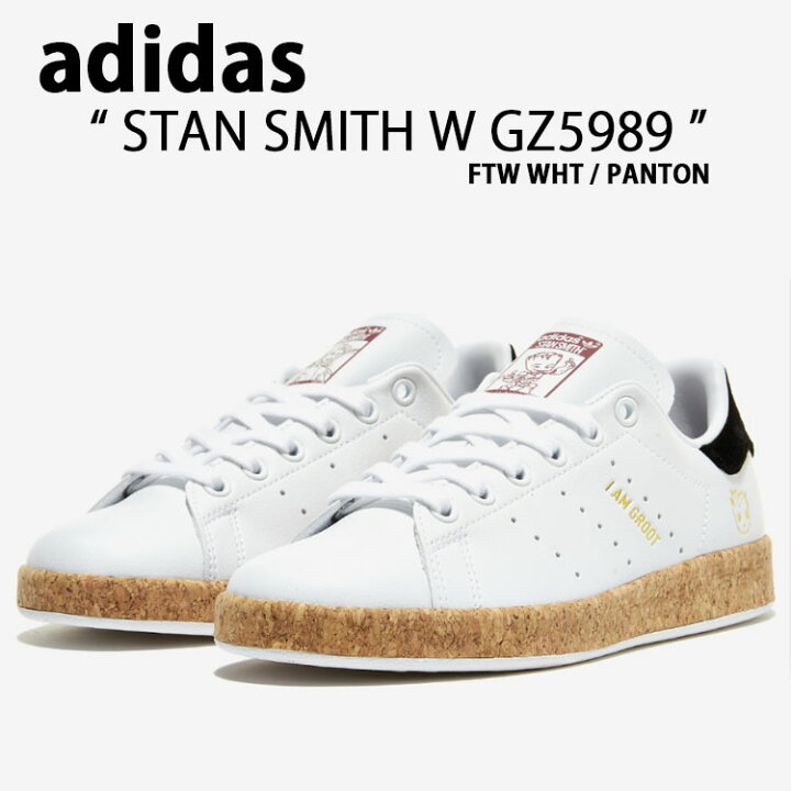 楽天市場 Adidas アディダス スニーカー レディース Stansmith W スタンスミス It S Not Easy White Black コルク Gz59 ホワイト ブラック シューズ クラシック 女性用 中古 未使用品 セレクトショップ A Clo