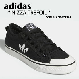 adidas アディダス スニーカー NIZZA TREFOIL ニッツァ トレフォイル BLACK GZ7290 ブラック キャンバス コットン 綿 シューズ クラシック メンズ レディース 女性用 男性用 男女共用【中古】未使用品