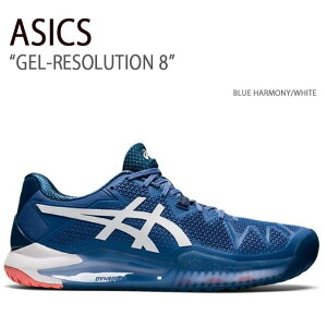 ASICS アシックス スニーカー GEL-RESOLUTION 8 BLUE HARMONY WHITE ゲルレゾリューション8 ブルーハーモニー ホワイト メンズ 男性用 1041A079-404