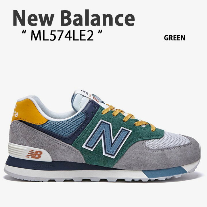 楽天市場】New Balance ニューバランス スニーカー ML574 GREEN BLUE 