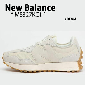 New Balance ニューバランス スニーカー MS327KC1 CREAM BEIGE レザー 本革 MS327 ビッグロゴ クリーム ベージュ シューズ クラシック メンズ レディース 男性用 女性用 男女共用【中古】未使用品