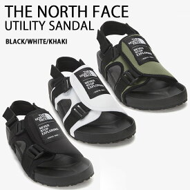 THE NORTH FACE ノースフェイス サンダル UTILITY SANDAL ユーティリティ スポーツサンダル スポサン ストラップ サイズ調整 ロゴ ブラック ホワイト カーキ メンズ レディース 男性用 女性用 NS98N07A/B/C【中古】未使用品