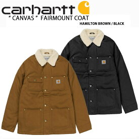 CARHARTT カーハート カバーオール FAIRMOUNT COAT CANVAS フェアマウントコート ジャケット キャンバスジャケット ブルゾン ブラック ブラウン メンズ レディース ユニセックス 男性用 女性用 CA19FWJAHL【中古】未使用品