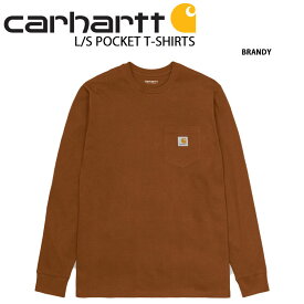 CARHARTT カーハート ロンT L/S POCKET T-SHIRT ポケット Tシャツ 長袖 ロングスリーブ 胸ポケット スクエアラベル ブラウン メンズ レディース 男性用 女性用 CA20FWTSLS【中古】未使用品