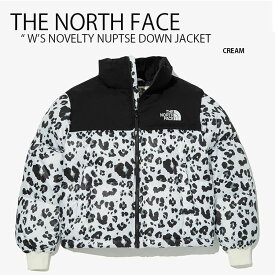 THE NORTH FACE ノースフェイス ショートダウン W'S NOVELTY NUPTSE DOWN JACKET ノベルティ ヌプシ ダウンジャケット ダウン ジャケット ブラック ホワイト ヌプシダウン レオパード ヒョウ柄 WHITELABEL NJ1DM82K【中古】未使用品