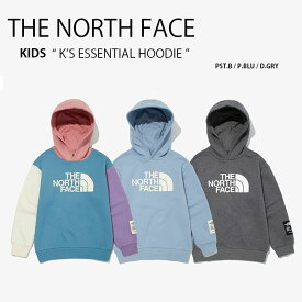 THE NORTH FACE ノースフェイス キッズ K'S ESSENTIAL HOODIE エッセンシャル フーディー フリース スウェット フード パーカー ブルー パステル グレー キッズ 男の子 女の子 子供用 NM5PM57U NM5PM57S NM5PM57T【中古】未使用品