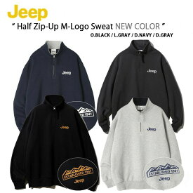 Jeep ジープ スウェット Half Zip-Up M-Logo Sweat new color ハーフジップ ロゴ ジップアップ トレーナー ジャージ ブラック グレー ネイビー メンズ レディース 男女共用 男性用 女性用 JM5TSU838【中古】未使用品
