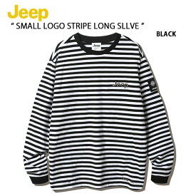 Jeep ジープ Tシャツ カットソー Stripe Long sleever ストライプ ロングスリーブ ロゴ ボーダー 長袖 ブラック メンズ レディース 男女共用 男性用 女性用 JN2TSU032BK【中古】未使用品