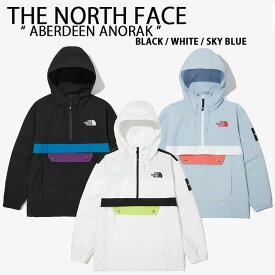 THE NORTH FACE ノースフェイス アノラックパーカー ABERDEEN ANORAK ハーフジップジャケット ジャケット アノラックジャケット フード フーディ パーカー ブラック ホワイト スカイブルー WHITELABEL NA3BN01J/K/L【中古】未使用品