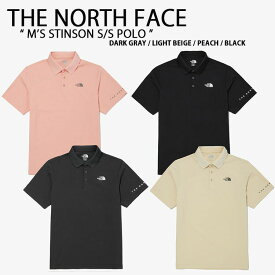 THE NORTH FACE ノースフェイス ポロシャツ M'S STINSON S/S POLO スティンソン ポロ 半袖 ショートスリーブ スリム 細身 ロゴ カジュアル オフィス グレー ベージュ ピンク ブラック NT7PN01K/J/L/M【中古】未使用品