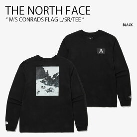 THE NORTH FACE ノースフェイス ロンT M'S CONRADS FLAG L/SR/TEE コンラッド フラッグ ロングスリーブ ティーシャツ 長袖 カットソー ブラック ストリート カジュアル メンズ レディース NT7TM56A【中古】未使用品