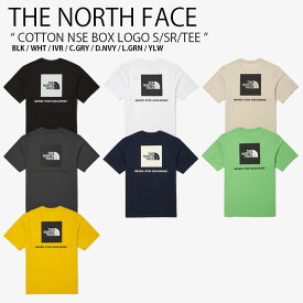 THE NORTH FACE ノースフェイス Tシャツ COTTON NSE BOX LOGO S/SR/TEE コットン ボックスロゴ ショートスリーブ ティーシャツ 半袖 カットソー クルーネック ストリート NT7UN56A/B/C/D/E/F/G【中古】未使用品